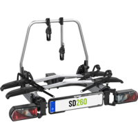 EUFAB SD260 scharnierdeur fietsenrek 2 fietsen 60 kg geschikt voor e-bikes zilver