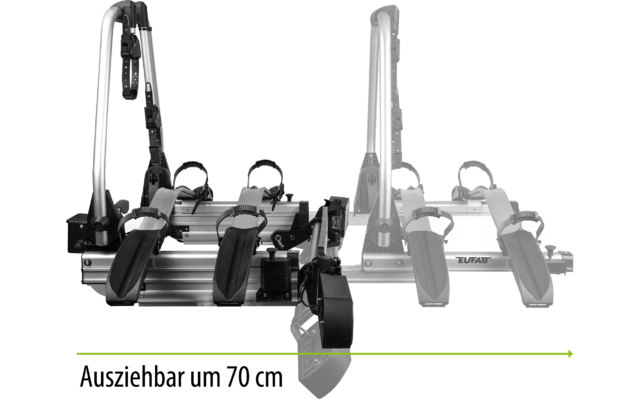 Product afbeelding EUFAB SD260 Fl&uuml;gelt&uuml;r Fahrradtr&auml;ger 2 Fahrr&auml;der 60 kg E-Bike geeignet 1
