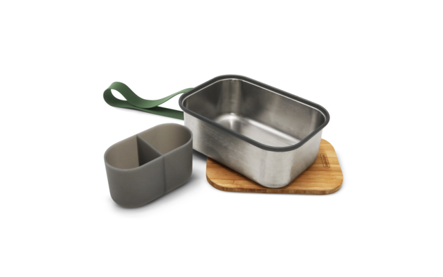 Black and Blum sandwich box stainless steel large 1250 ml olive