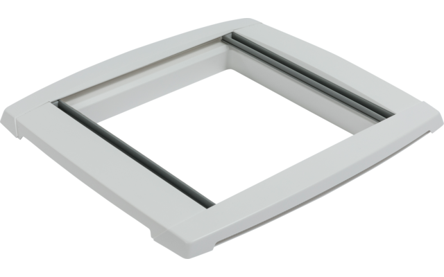 White square frame with rounded corners on white background