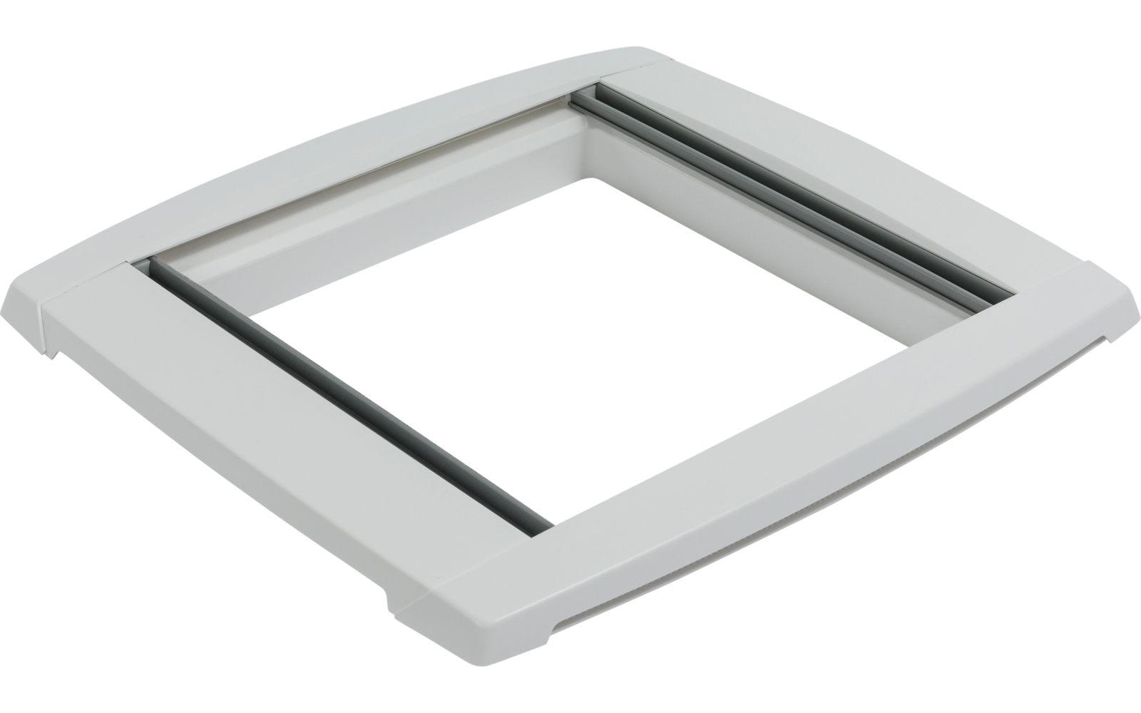 White square frame with rounded corners on white background