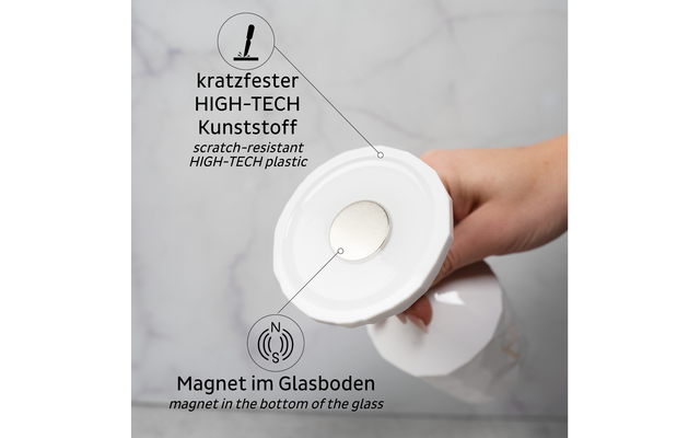 Verre magnétique en plastique silwy® WEIN CHEERS WHITE (0,3l)