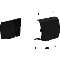 Fiamma cover motor kit for awning F45s - color Deep Black Fiamma spare part number 98673H951