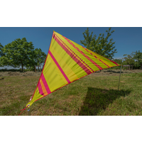 Bent Awning Zip Canvas Caribbean Design Lime Striped