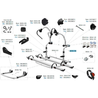Fiamma top draagconstructie geschikt voor Carry Bike Pro C / Pro C E-Bike / CL / L80 / SE - Fiamma onderdeelnummer 98656-266