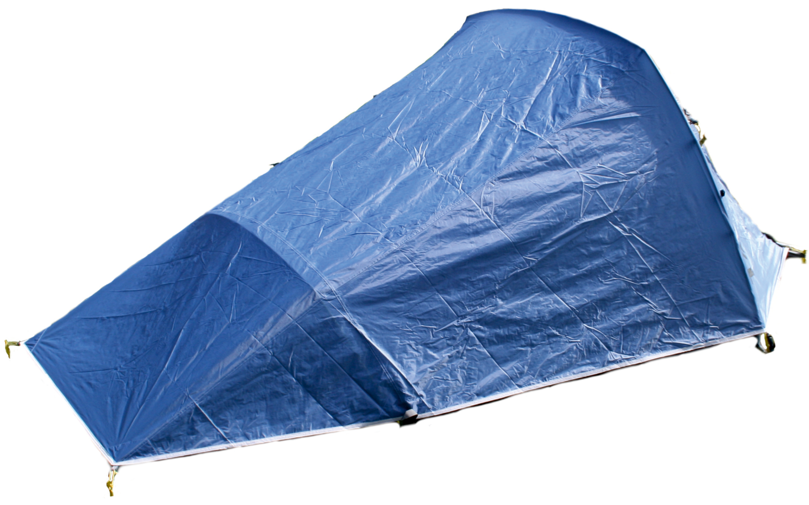 Blue fabric tent on a white background