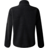 Schwarze Fleecejacke von hinten, mit Stehkragen und langen Ärmeln
