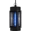 Schwarzes Insektenvernichter-Licht mit blau leuchtender Lampe