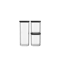 Bo&icirc;te &agrave; provisions set de 3 pi&egrave;ces 1000 / 1000 / 2000 ml noir Modula Mepal