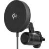 Microphone noir avec pare-vent rond et support