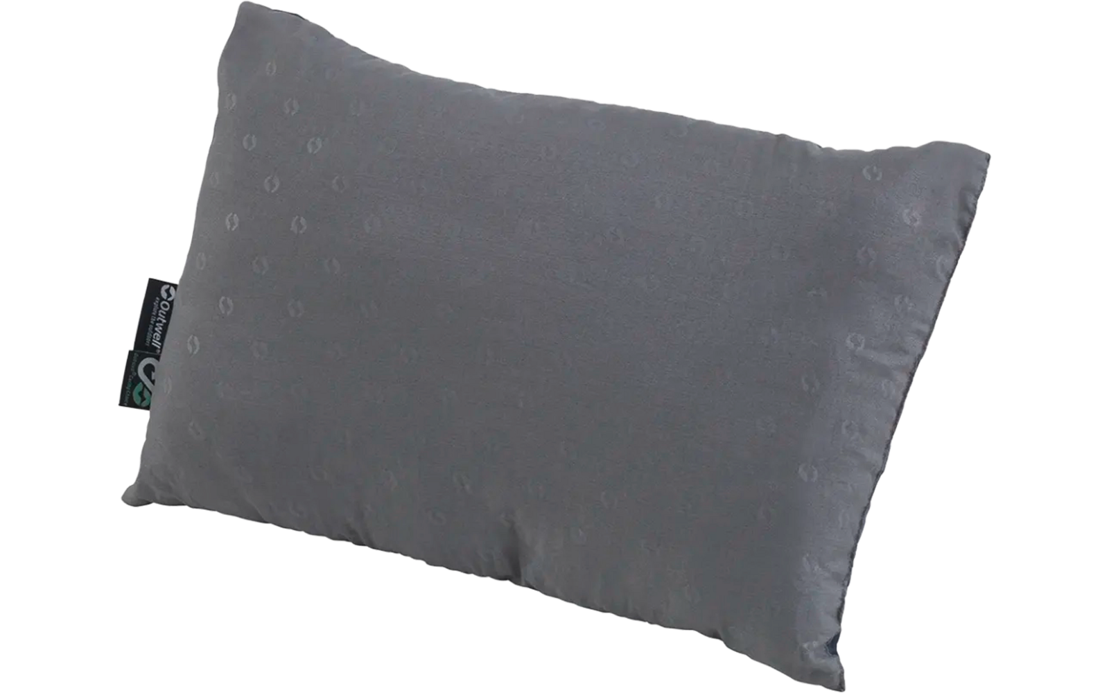 Grijs rechthoekig kussen met een fijn patroon