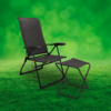 Small product image Folding Chair Set (2pcs) incl. Leg Rest Black Camptime Allia 1