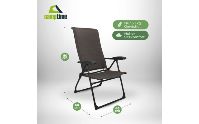 Camptime Klappstuhlset Allia mit Klappstuhl und Beinauflage