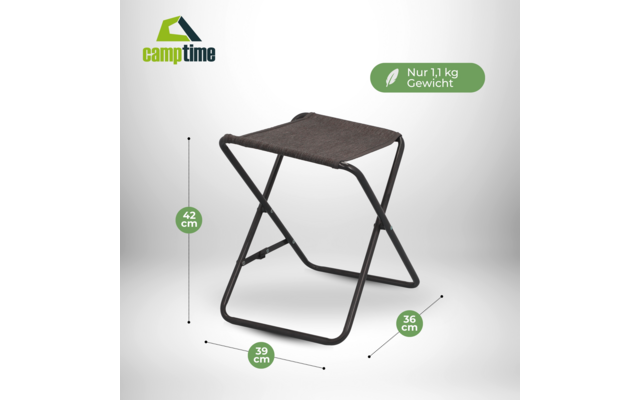 Camptime Klappstuhlset Allia mit Klappstuhl und Beinauflage