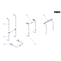Thule onderste draagarm met verbindingsstuk 1 stuk voor fietsendrager Sport G2 SV - Thule onderdeelnummer 1500602382