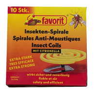 TGO Favorit muggenspiraal met citronella extra sterk set van 10