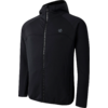 Schwarze Herrenjacke mit Kapuze, Reißverschluss und langem Arm