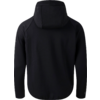 Schwarze Kapuzenjacke von hinten