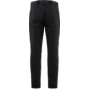 Schwarze Hose mit Gürtelschlaufen auf weißem Hintergrund