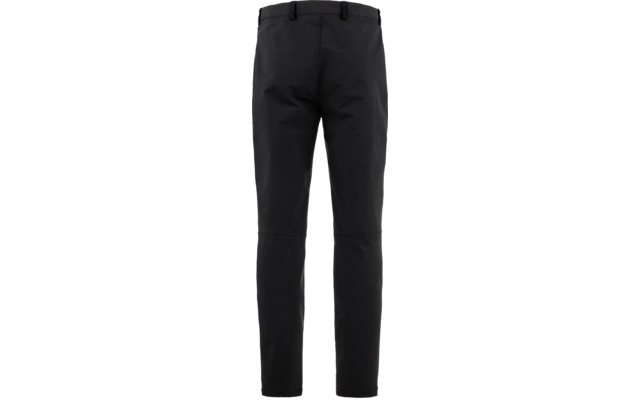 Schwarze Hose mit Gürtelschlaufen auf weißem Hintergrund