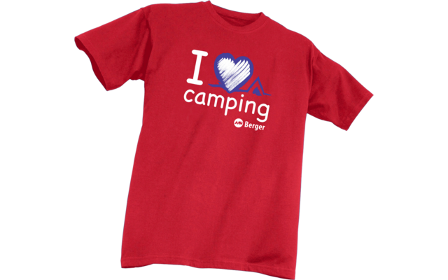 Kinder-T-shirt I love Camping