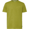 Groen T-shirt met korte mouwen en ronde hals, met een klein logo op de linkerborst