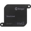 Schwarzes quadratisches Gerät mit abgerundeten Ecken und zwei Laschen mit Bohrungen; Vorderseite zeigt Logo "Berger", Text "SmartLevel", kleine Aufschrift "www.fritz-berger.de Made in China" sowie CE- und RoHS-Symbole