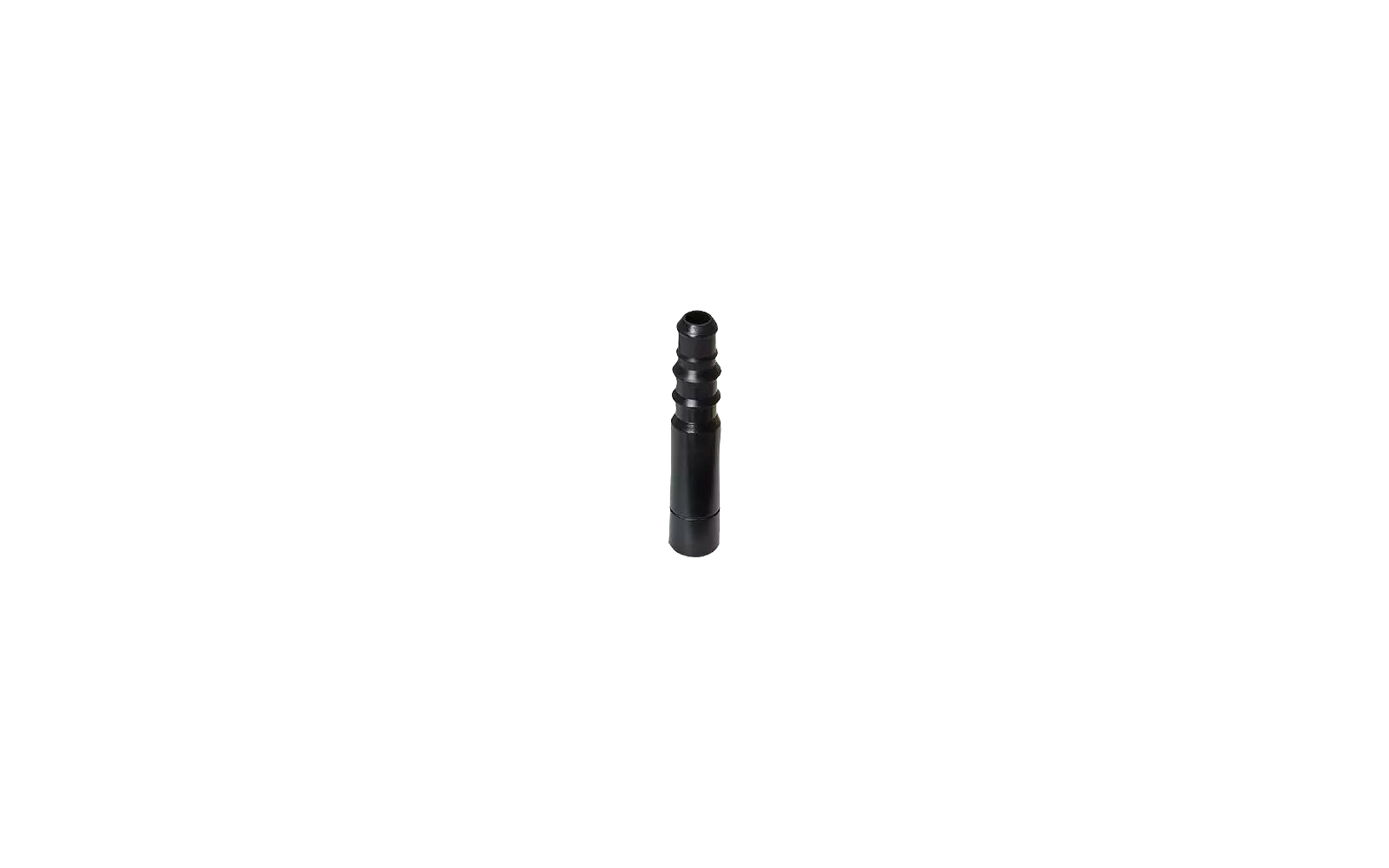 Black plastic pipe with multiple steps