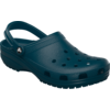 Dunkelblauer Gummiclog mit Belüftungsöffnungen und Fersenriemen, Seitenansicht