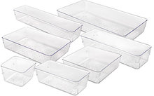 664266 199158 758544 841271 122459 428093 716993 - Metaltex organizador de cajones / contenedor apilable transparente