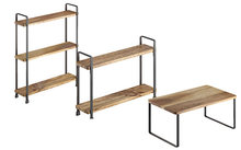 514112 768057 735701 - Metaltex York LAVA Étagère à épices en acacia