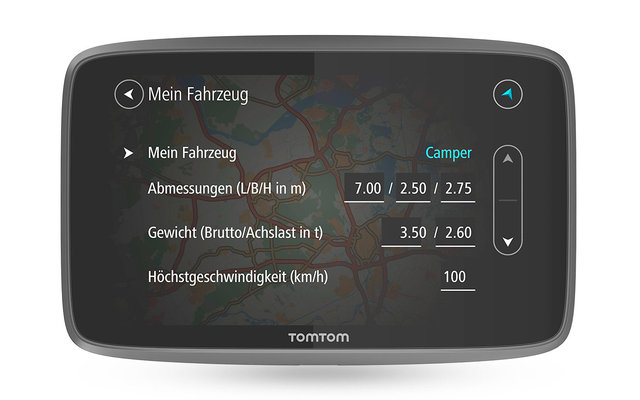 TomTom Go Camper navigation system