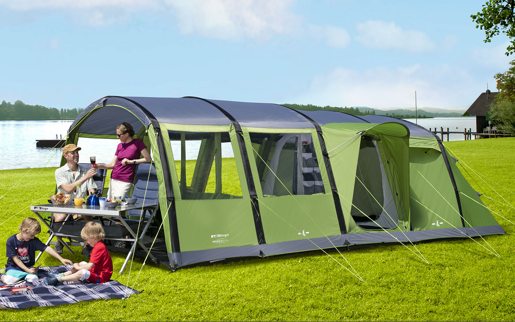 Магазин туристических палаток. Лагерь модульный (шатер и 2 палатки) Nash Base Camp. Berger Family надувная палатка 6. Палатка Бергер 6 местная. Палатка кемпинговая Aztec asilo Plus 9.