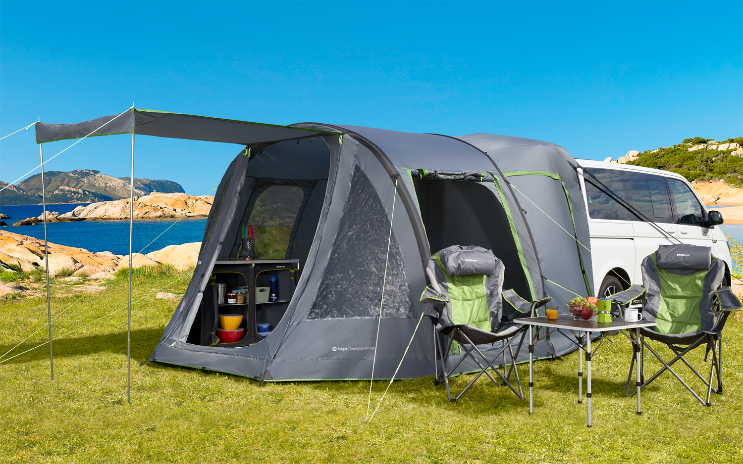 Berger Touring Easy-L Rear rear tent for VW T5/T6 Berger Camping