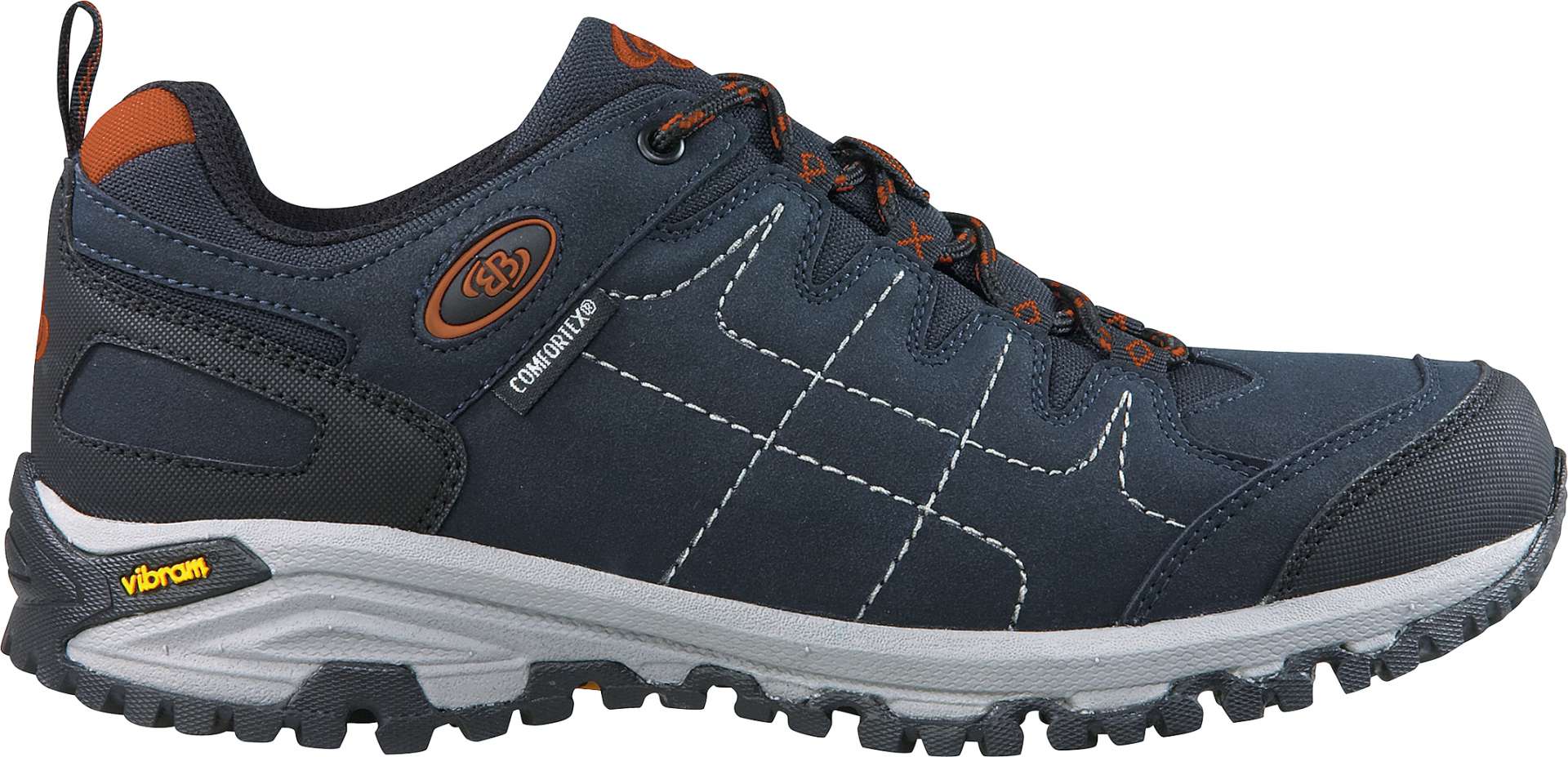 Chaussures De Trekking Brütting Mixte Mount Princeton Low - Tige En Daim Et Nylon, Semelle Vibram, Membrane Comfortex Imperméable