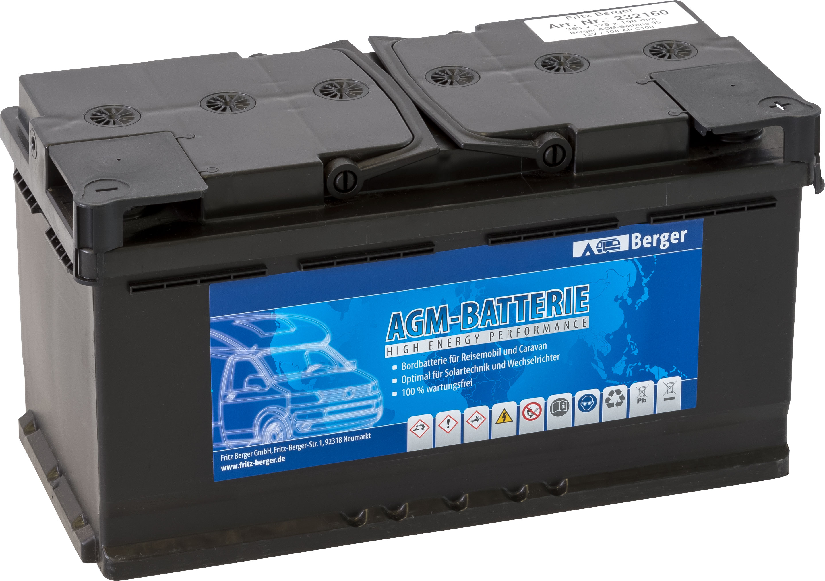 AGM-Batterie Solar Edition 80 Ah Versorgungsbatterie, 109,99 €