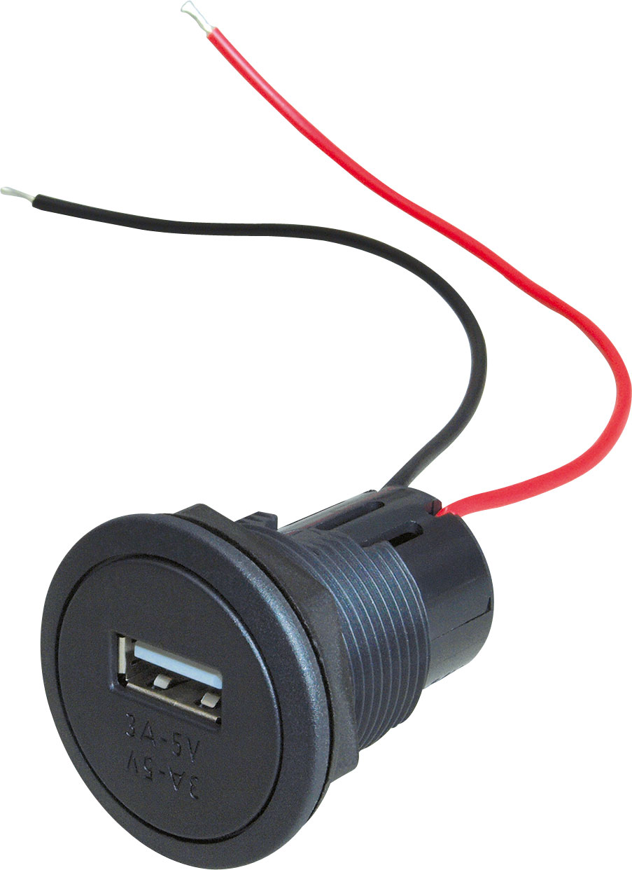 2-Fach USB Einbau Steckdose mit 2x2,5A für KFZ Wohnmobil 12V/24V - akku -laden24