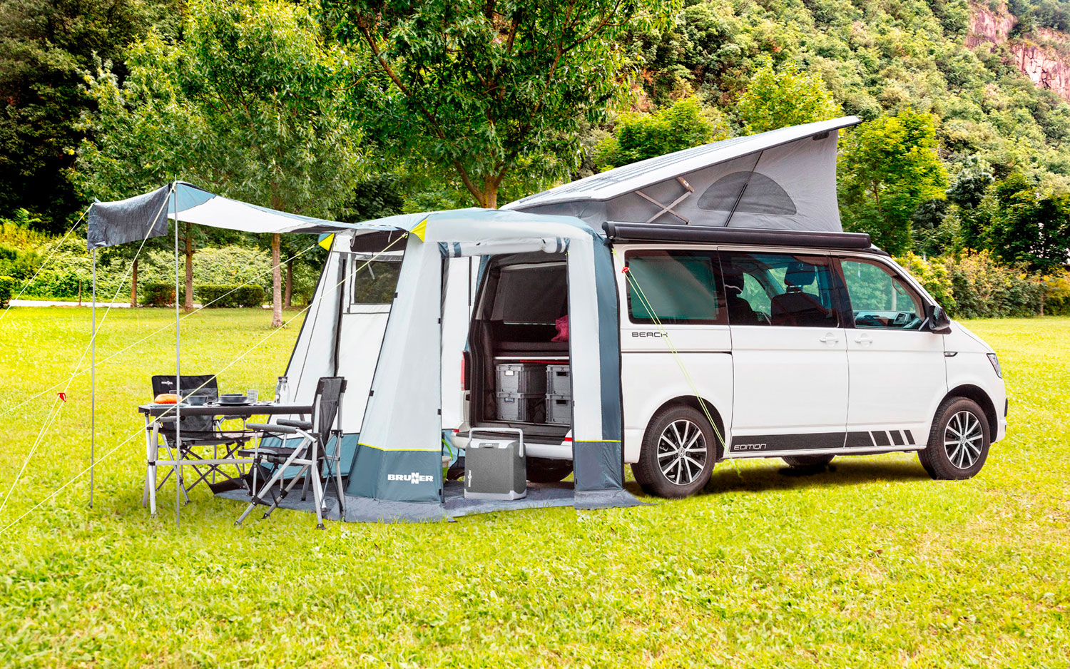 Bus Vorzelt Brunner VW California VW Bus - camperX - VW T6 und T5  California Zubehör Shop für Camping