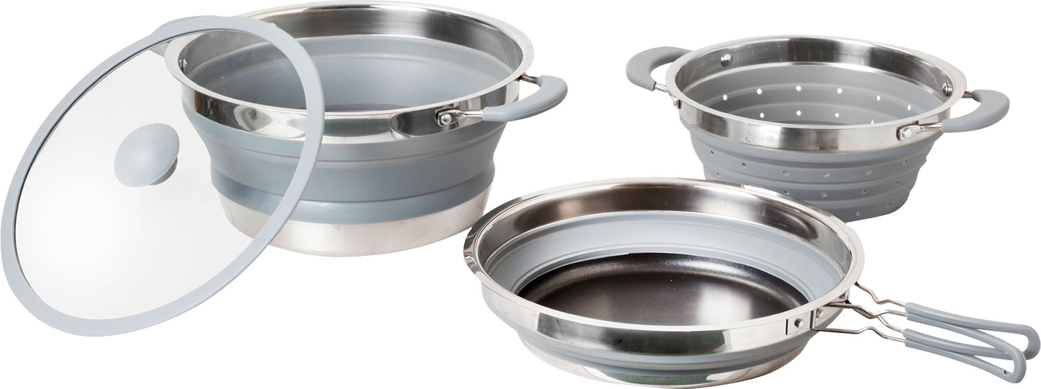 Brunner Cooking Brunner Volcano Foldable Cooking Set 4 pcs. - Berger Camping