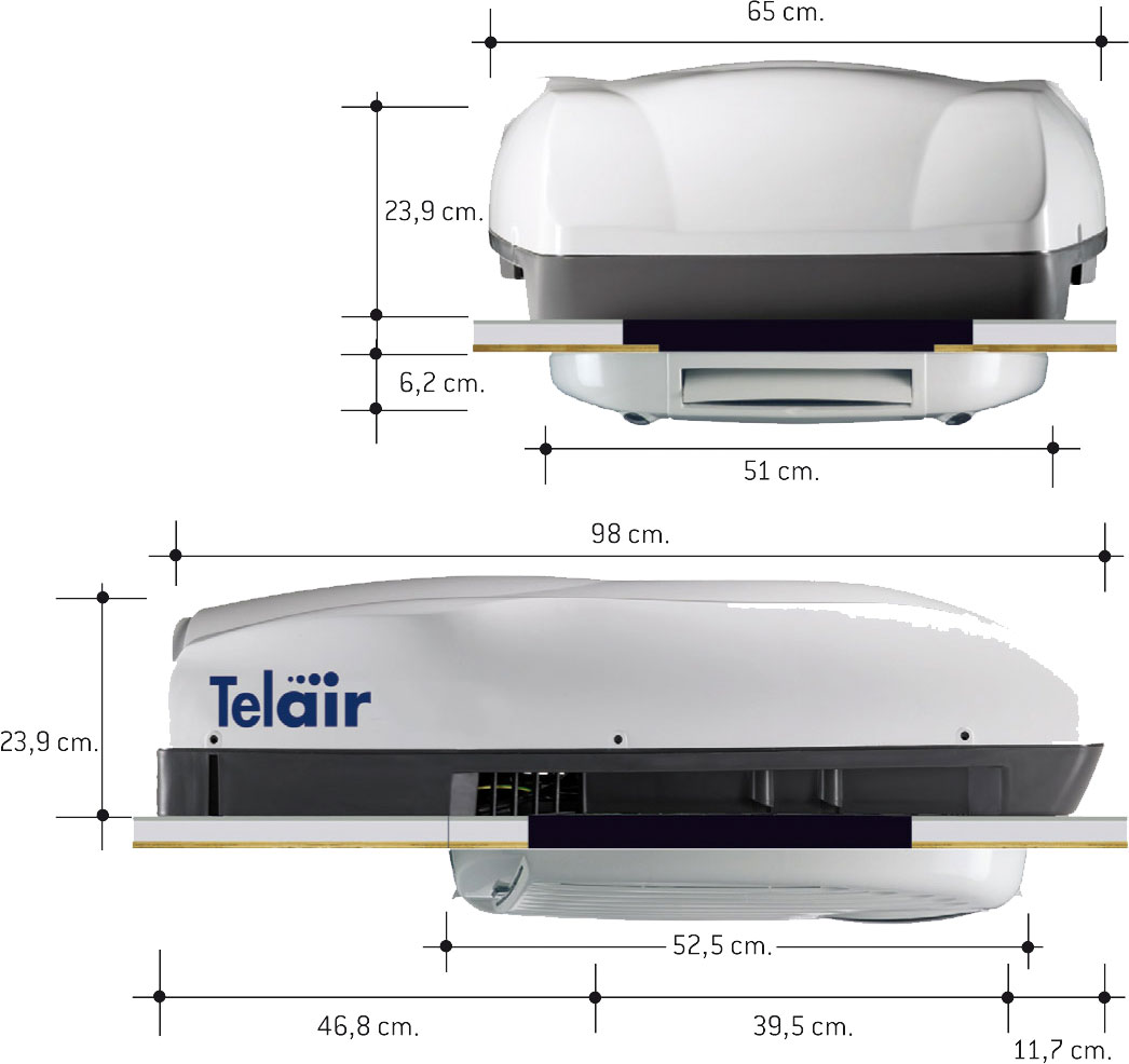 Teleco Telair Climatiseur de toit silencieux - Accessoires de camping  Berger Camping