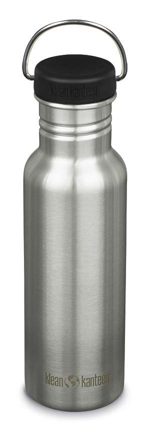 Bouteille large en acier inoxydable recyclé Klean Kanteen 800ml (Noir