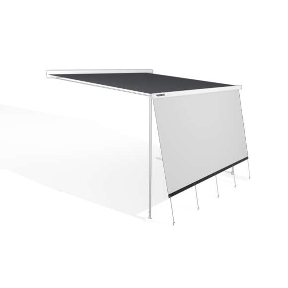 Eurotrail Parete Anteriore Per Tenda Da Sole Con Finestra: Universale, 334x190 Cm, Grigio, All Weather Tex