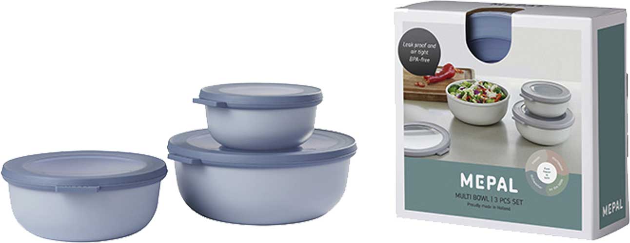 Mepal Cirqula multi bowl set 3 pieces round 350 / 750 / 1250 ml