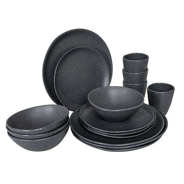 Service de table 24 pièces en paille de blé pour 4 plats légers et