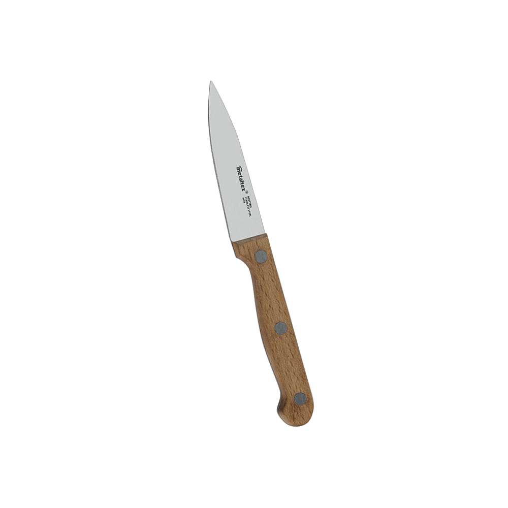 Metaltex 258129 Coltello Per Insalata Con Lama In Acciaio Inox E Manico In Polipropilene Nero, Lunghezza Lama 8 Cm, Per Frutta E Verdura