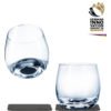 Silwy Magnet Whisky Glasses incl. Coaster Set of 2 (250 ml)