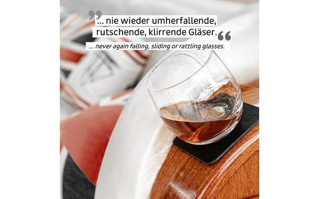 Copas de whisky imantadas Silwy incl. posavasos 250 ml Juego de 2