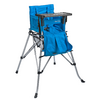 One2Stay Chaise haute pliable avec plateau bleu