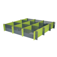 Jeu de barres de rangement pour tiroirs 8 pièces anthracite / citron Pure Light Edition Purvario