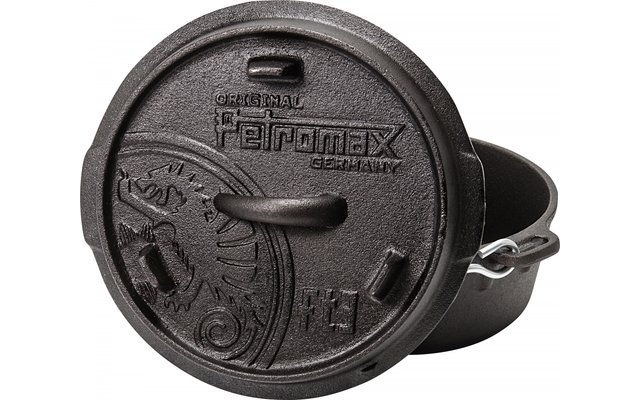Petromax Dutch Oven Fire Pot 1.6 litre with lid and flat bottom